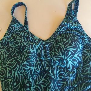 light blues one piece swim suit