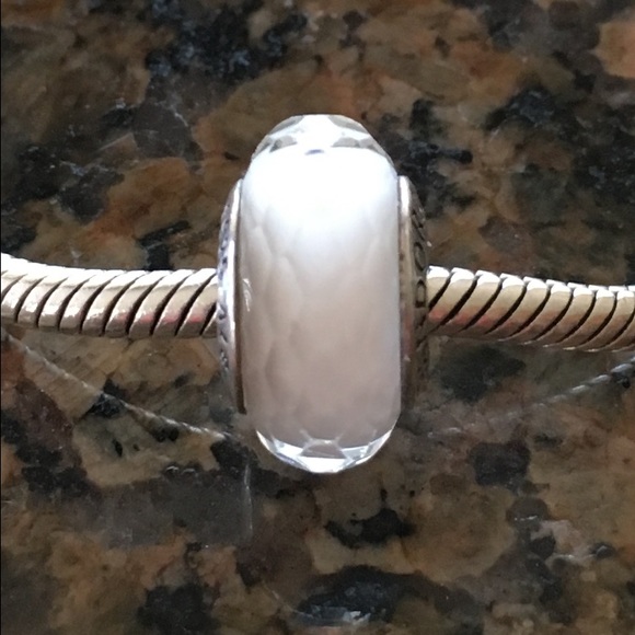 Pandora Fascinating White Glass Charm