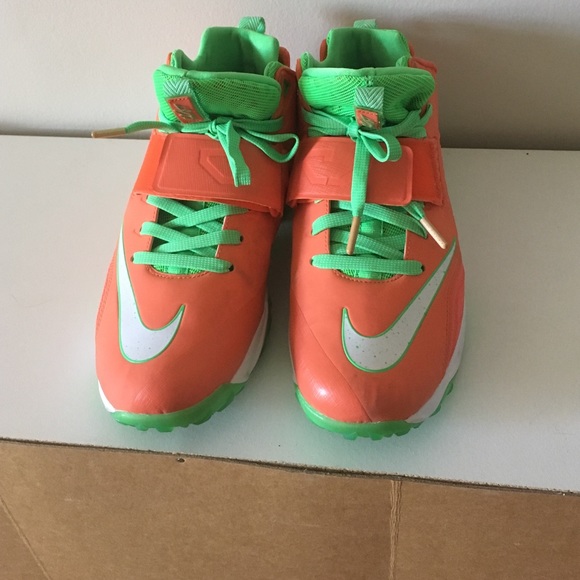 Orange Nike high tops men's size 9.5