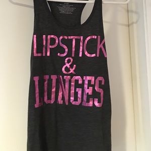 Workout Tank Lipstick & Lunges