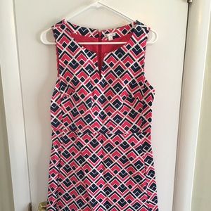 Gap Pink and Navy Patterned Dress