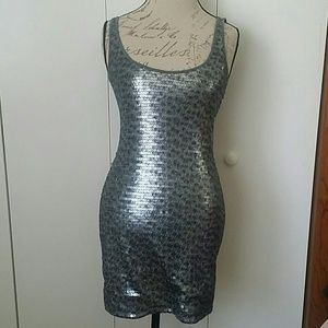 Grey sequin Mini Dress