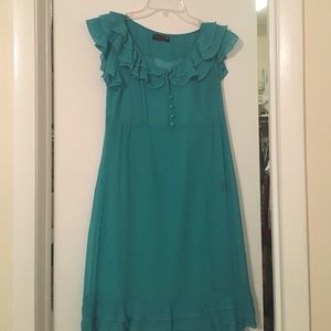 Teal sheer dress