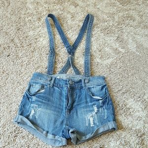 Overall shorts from zumiez