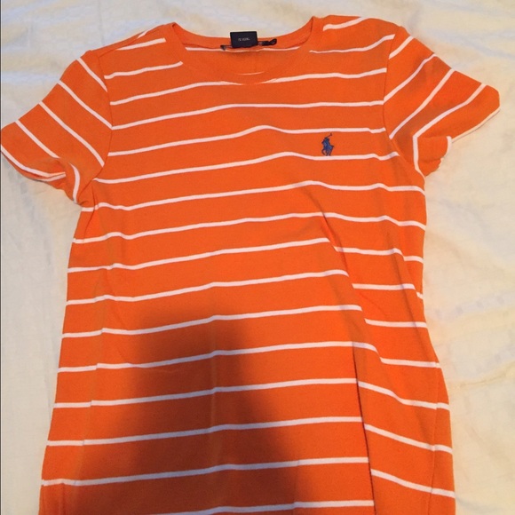 orange and white striped polo - Picture 1 of 1