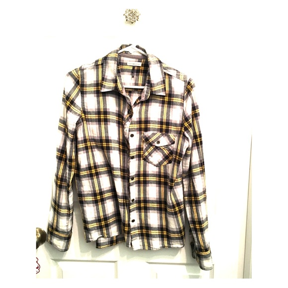 Yellow and black flannel