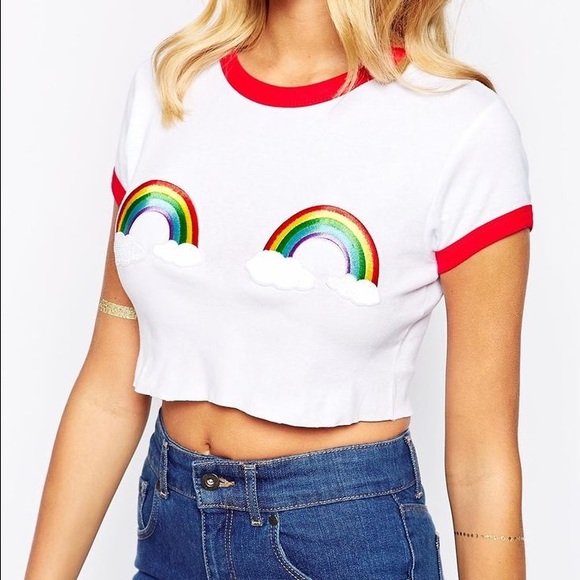 LOOKING for The Ragged Priest Rainbow Crop Top