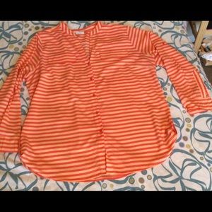 Calvin Klein Striped Blouse 1X
