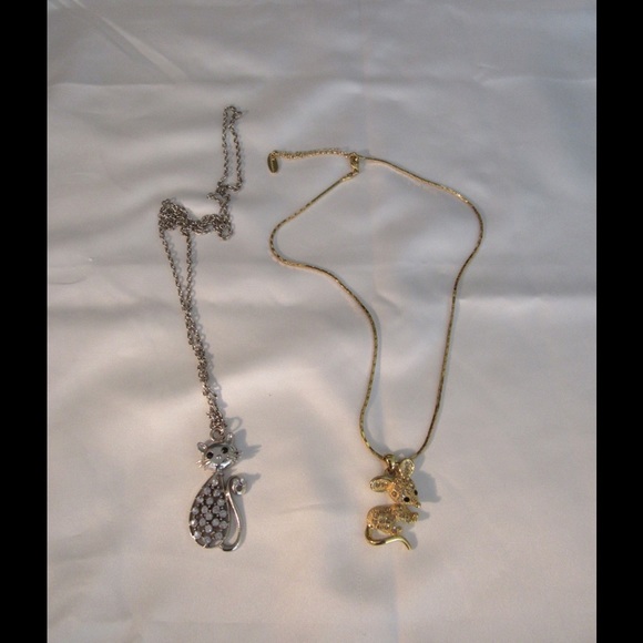 Adorable cat and mouse necklace bundle! - Picture 4 of 4