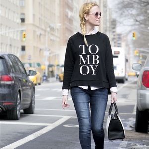 Banana Republic "Tomboy" Graphic Sweatshirt PETITE