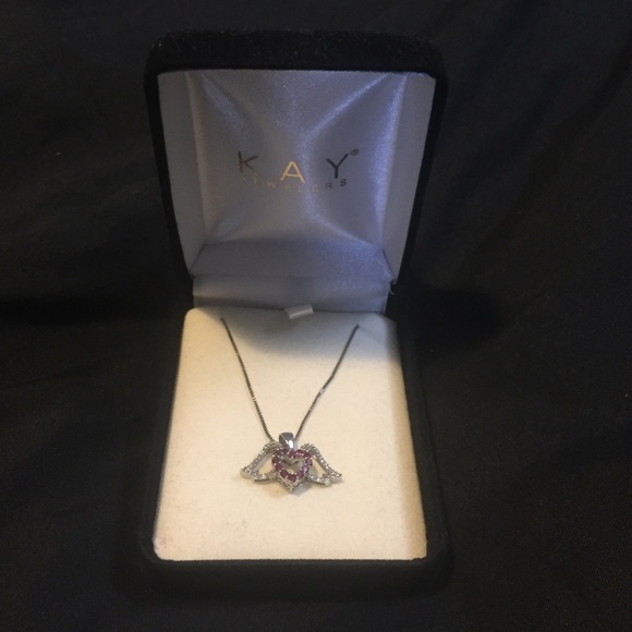 KAY jewelers heart with wings necklace