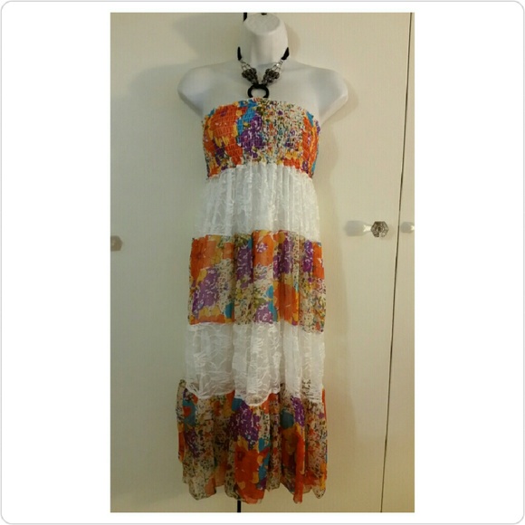 New Women Lace Floral Summer Dress