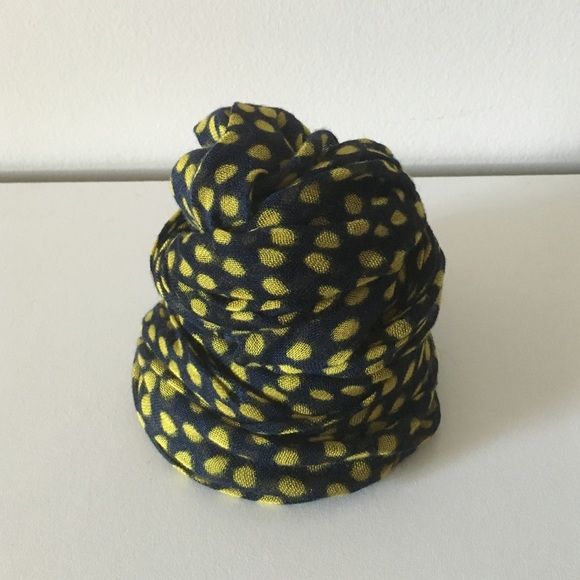 Navy with gold polka-dots scarf from bcbg