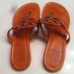 Tory Burch orange Miller sandal . Size 7.5