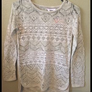 Light sweater with woven detail