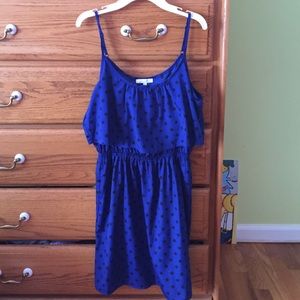 Blue polka dot dress