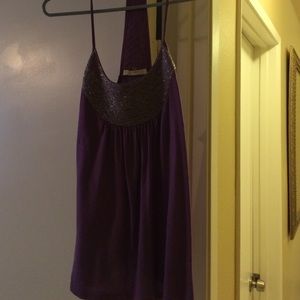 Purple racer back blouse size medium