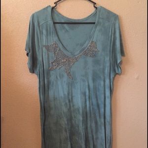 Oversized Calvin Klein tshirt with silver beads