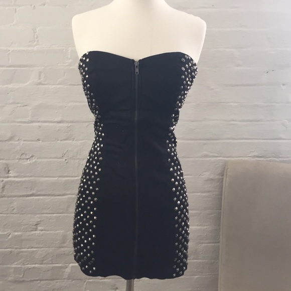 Black Sequined Mini Dress