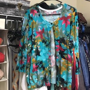 Floral bottom down sweater