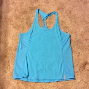 Under Armour racer back tank wth reflective decals