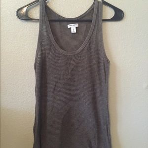 Army green crochet tank