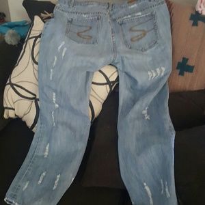 Plus size boot cut jeans