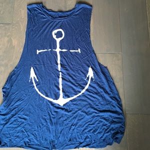 Blue anchor tank NWOT