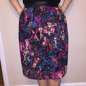Mossimo Floral Pleated Skirt Size 16