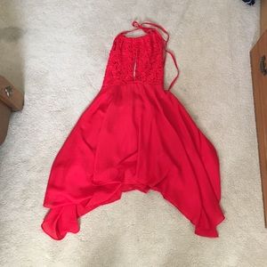 Key hole front open back angl dress