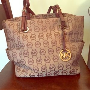 Michael Kors brown/tan and black purse bundle