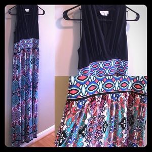 London Times sleeveless maxi dress