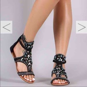 Beautiful Embellished Gladiator Sandals