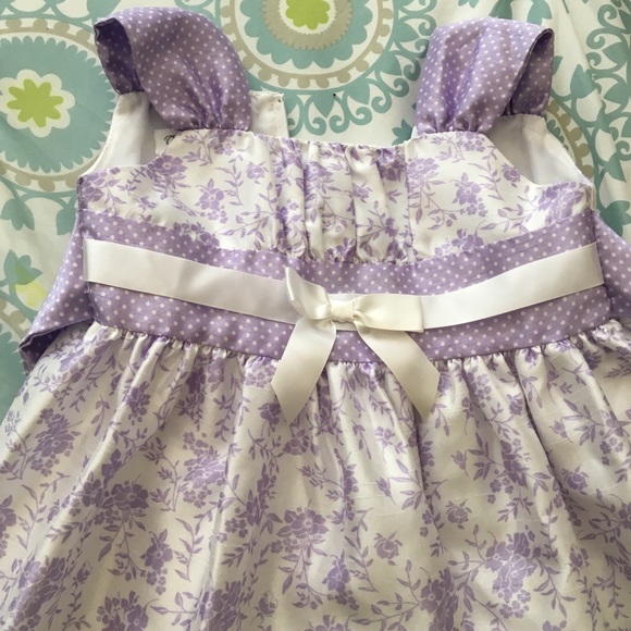 3t Bonnie Jean purple floral girls dress
