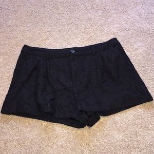 LC Lauren Conrad Black Lace Shorts Size 16
