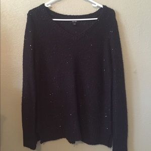 Black sweater with black sequins