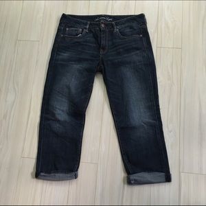 american eagle dark wash boy fit jean