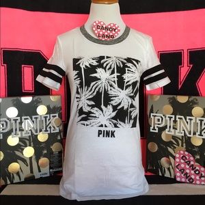 🆕VS PINK white tropical athletic tee
