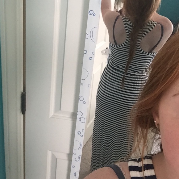J. Crew Navy/White Striped Maxi Dress - Picture 3 of 3