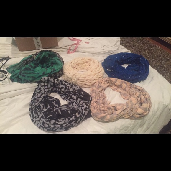 Scarves (top left and bottom right are both sold)