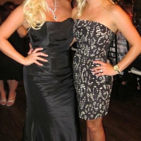 Dress on right (shorter one black and white)