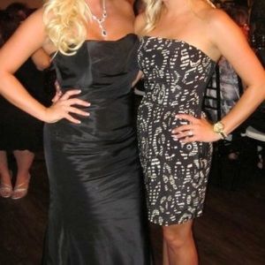 Dress on right (shorter one black and white)