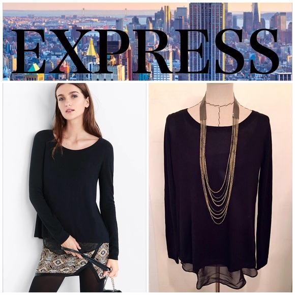 Final $⬇️Express Crepe Lined Split Back Sweater