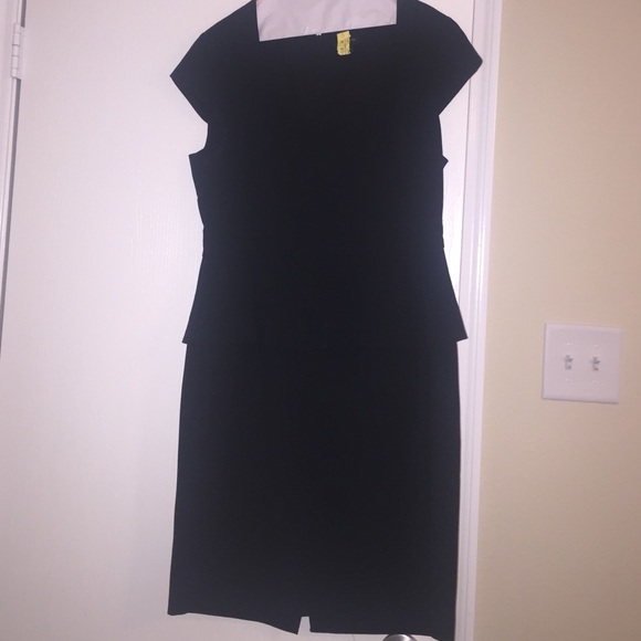 Black Peplum Work Dress