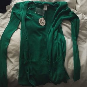 cute green cardigan