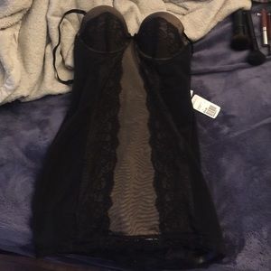 Black/Nude Lingerie Slip