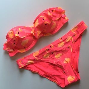 Aerie Flamingo Print Bikini Set - With Tags!