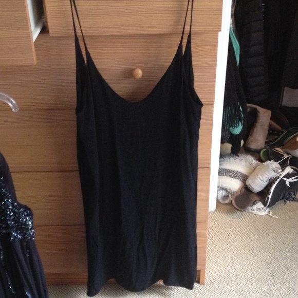 Black brandy backless dress
