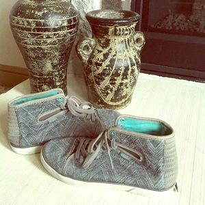 Grey and Turquoise Vans