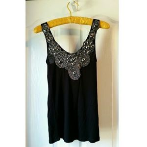 Pretty black tank top